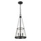Z-Lite Prescott 3 Light Pendant, Matte Black & Clear 341P12-MB - alternate 6